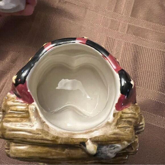 Debbie Mumm Christmas Sugar Creamer Set Woodland Santa Sakura 6" - Picture 7 of 12